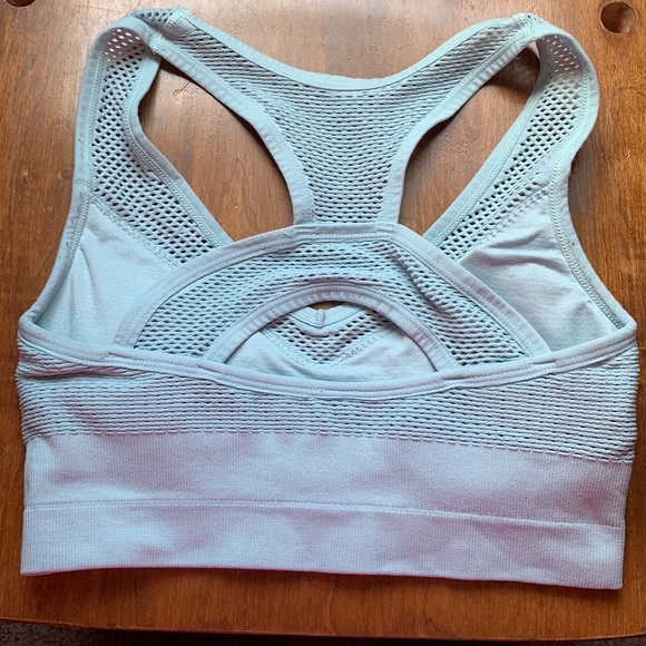 New Balance Light Blue Mesh Sports Bra - Picture 2 of 10